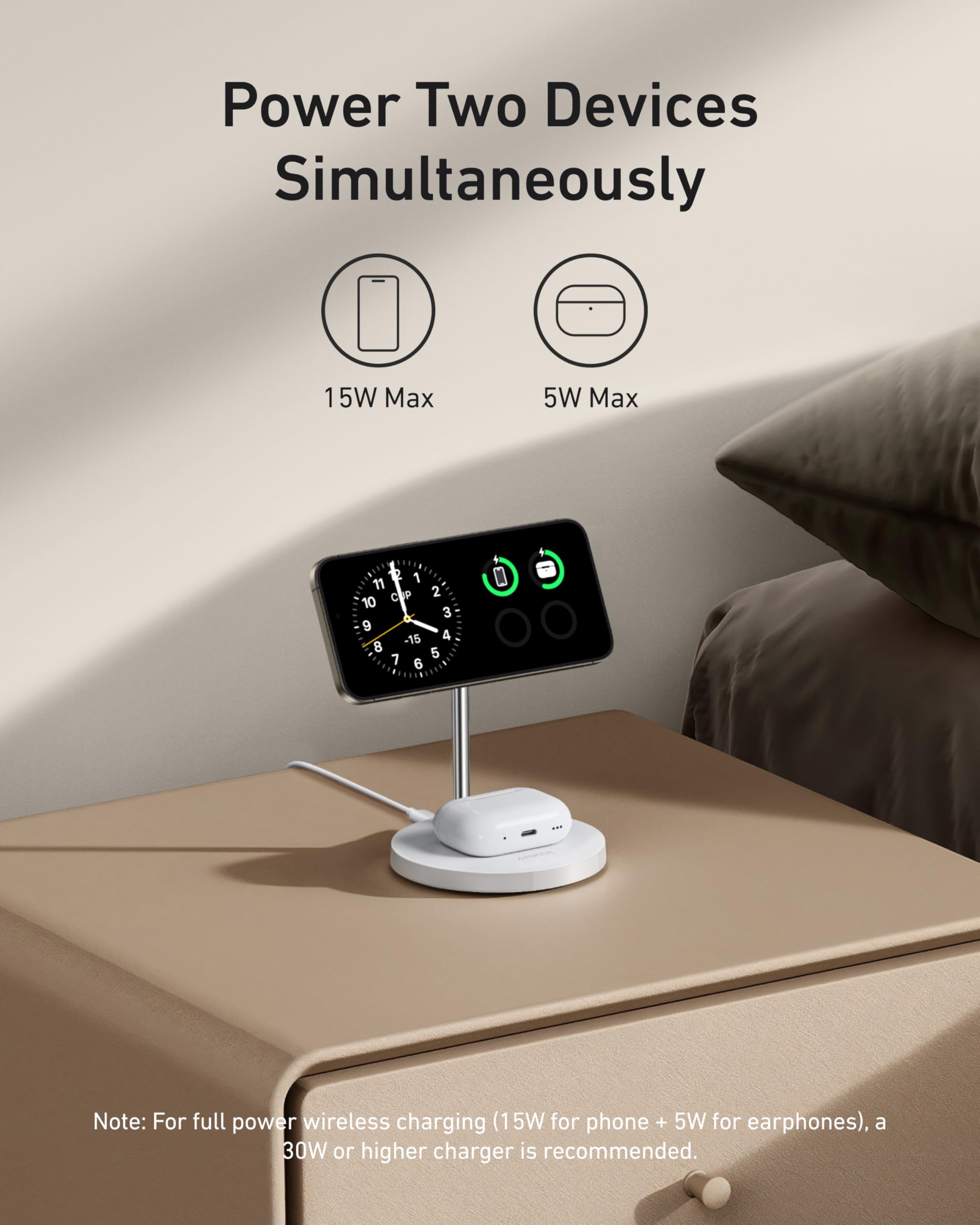Refurbished Anker MagGo Wireless Charger (2-in-1, Stand) - Image 3