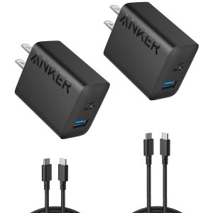 Refurbished Anker 20W Fast Wall Charger (2-Pack)