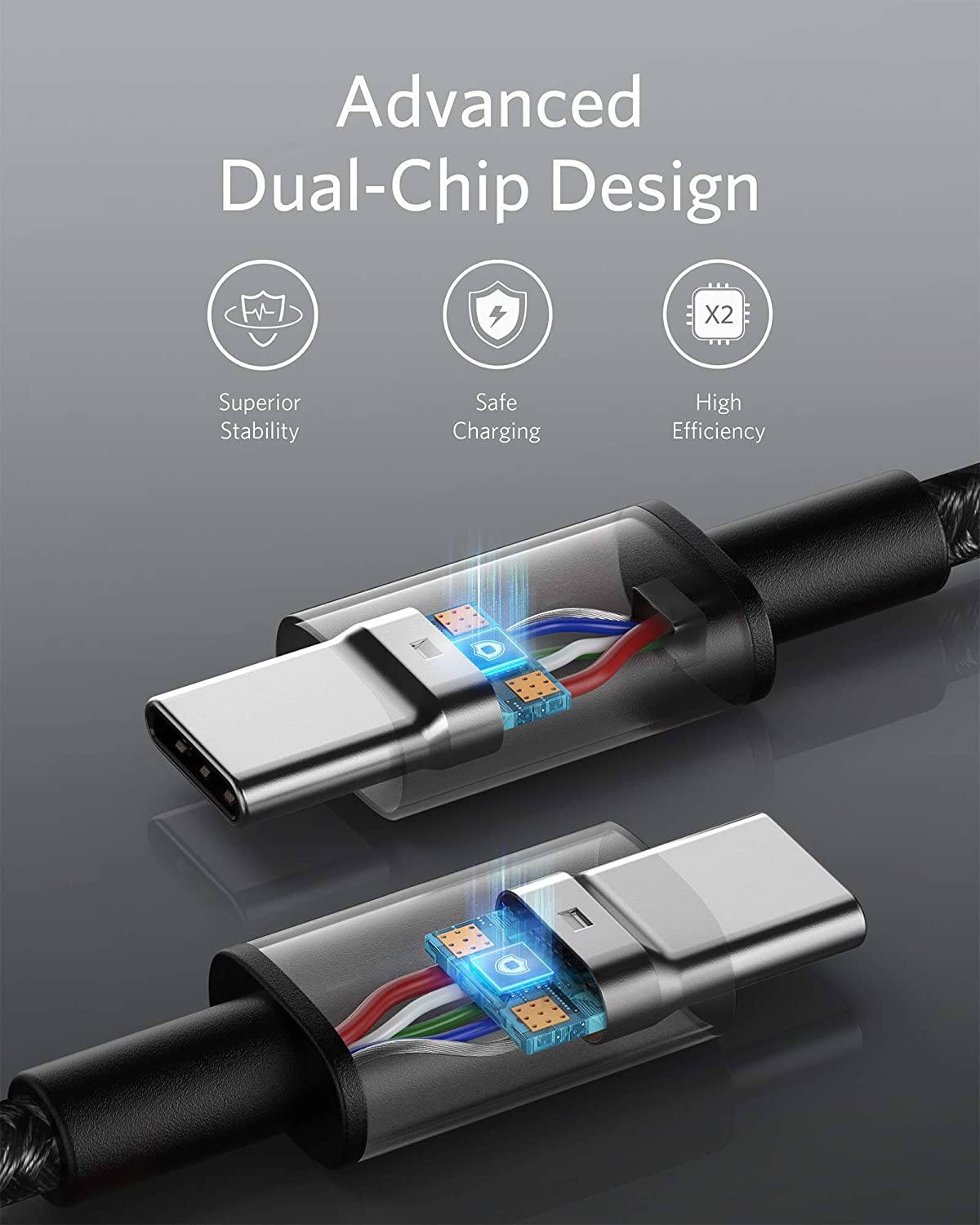 New Nylon USB-C to USB-C 100W Cable (10 ft) - Image 3