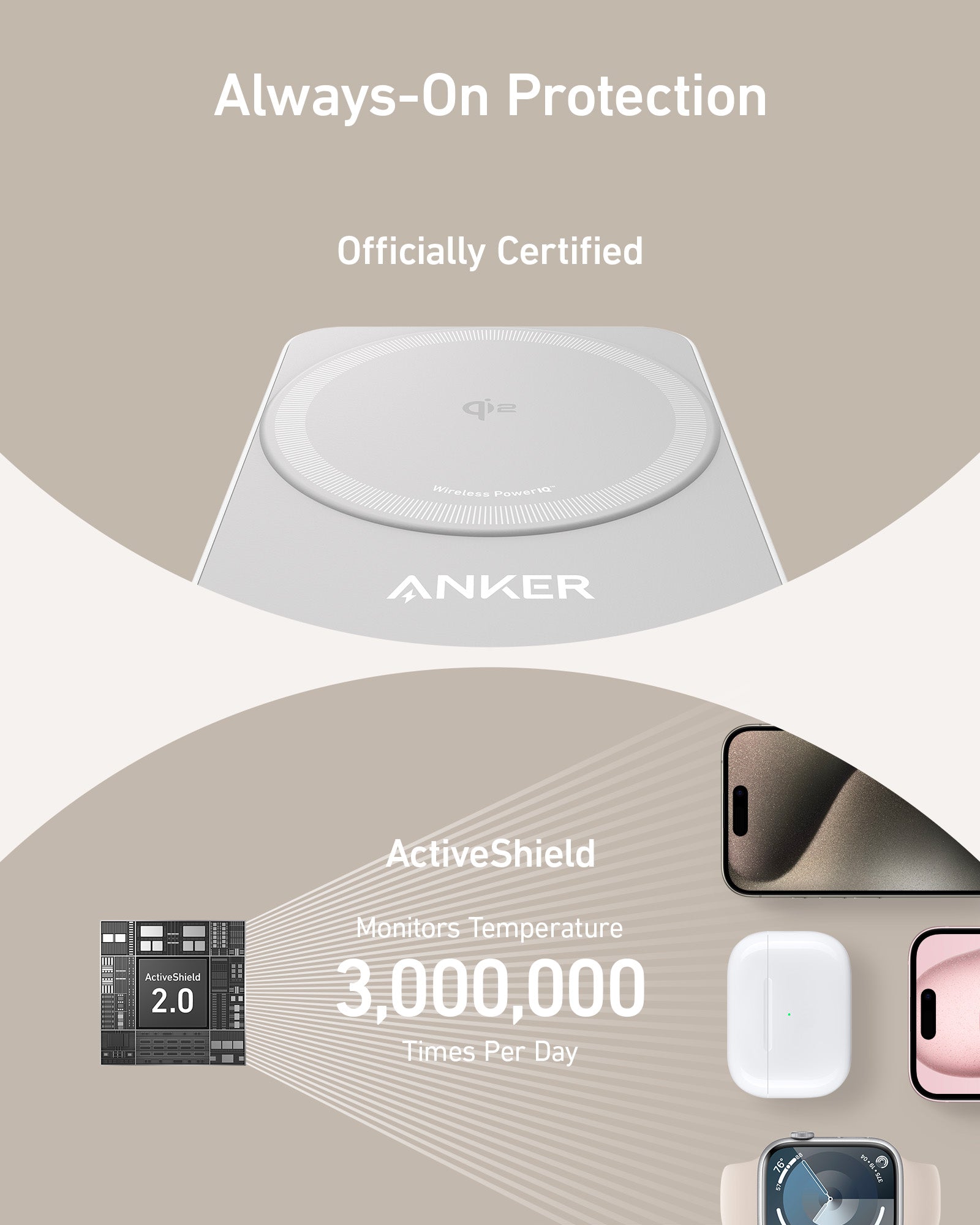 Anker MagGo Wireless Charging Station (Foldable 3-in-1) - Image 7
