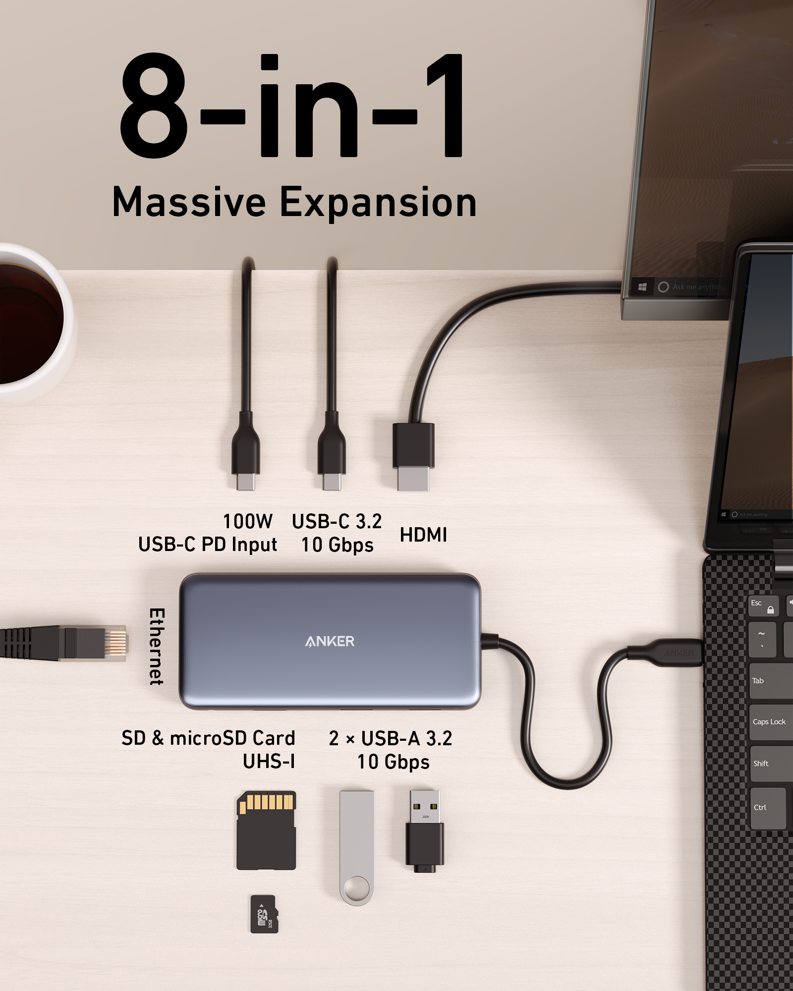 Anker 555 USB-C Hub (8-in-1) - Image 2