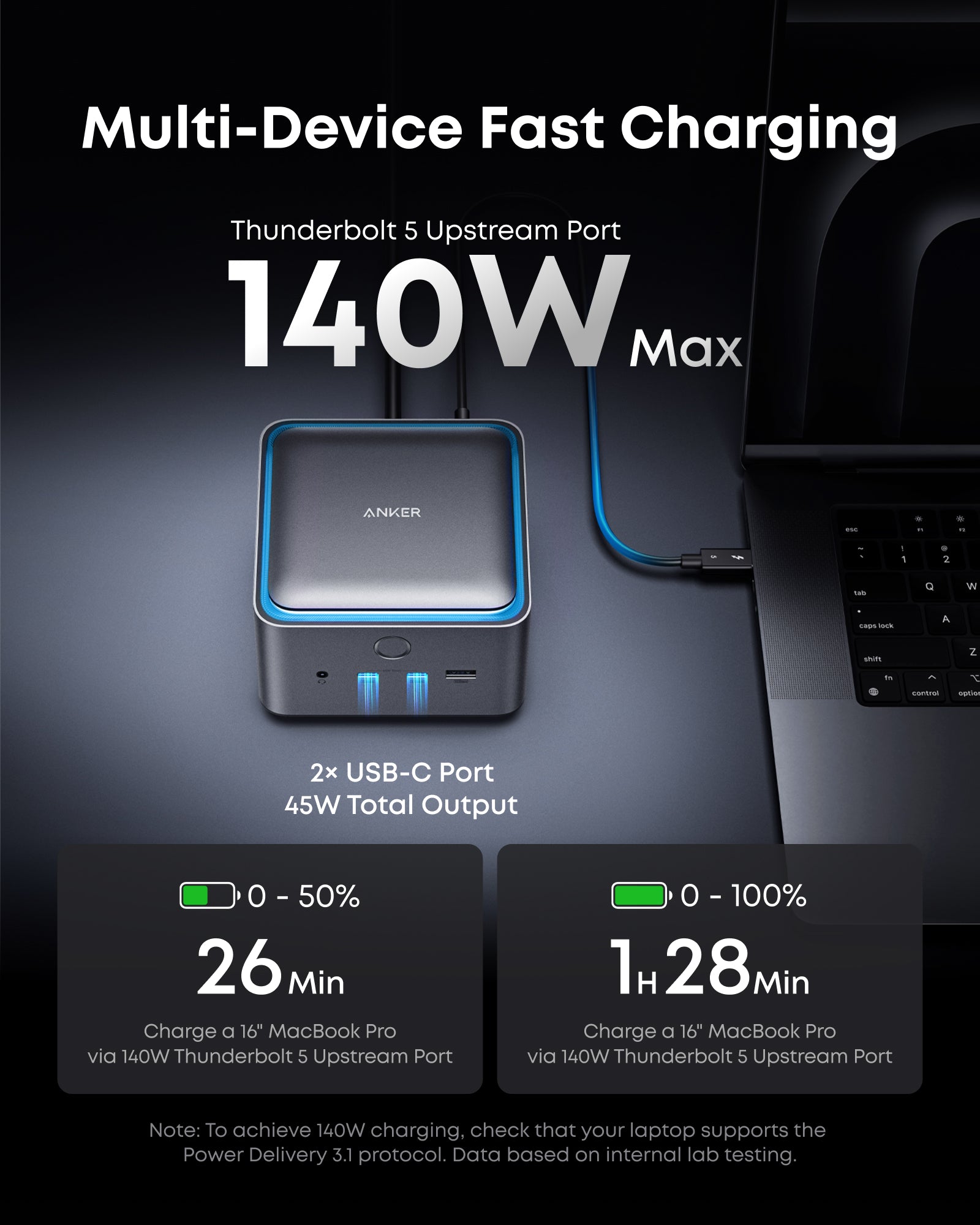 Anker Prime TB5 Docking Station (14-in-1, 8K, Thunderbolt 5 ) - Image 3