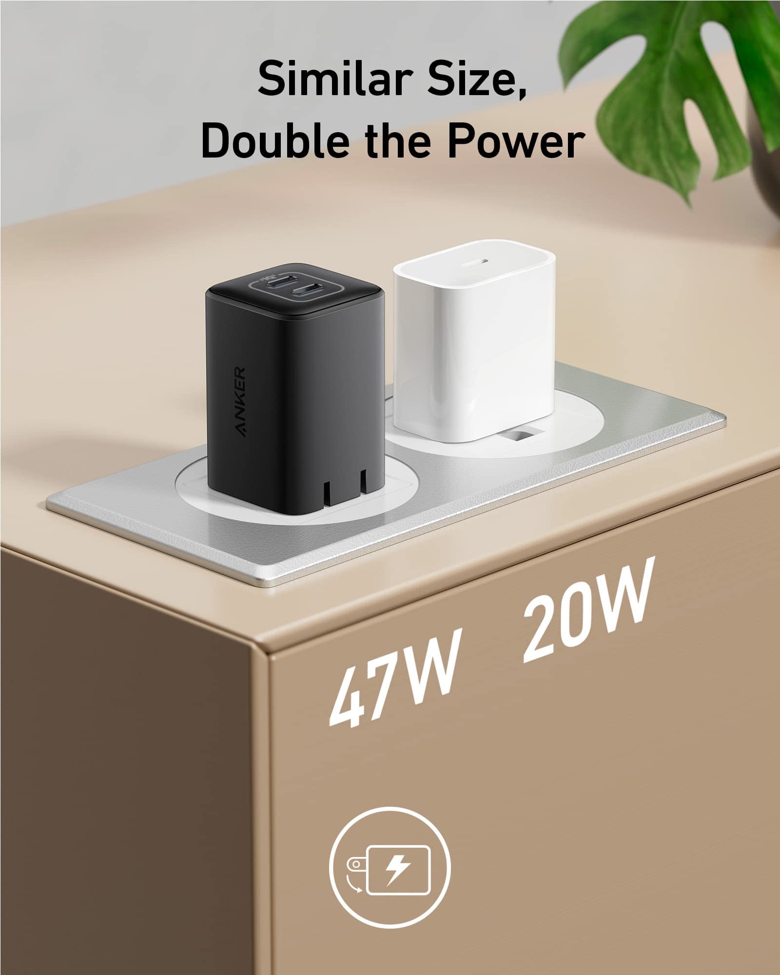Anker 523 Charger (Nano 3, 47W) and New Nylon USB-C to USB-C 100W Cable (10 ft) - Image 5
