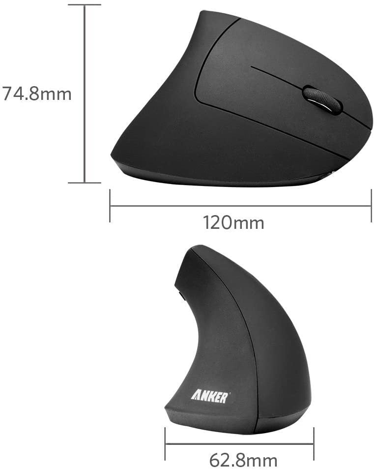 Refurbished Anker 2.4G Wireless Vertical Ergonomic Optical Mouse - Image 6