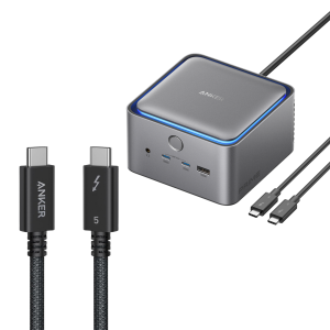 Anker Prime TB5 Docking Station (14-in-1, 8K, Thunderbolt 5 ) and Thunderbolt 5 Cable (3.3 ft, 80Gbps, 240W)