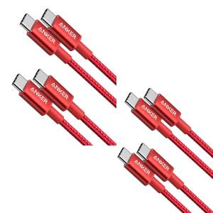 4-Pack New Nylon USB C to USB C Cable (3.3 ft 60W)